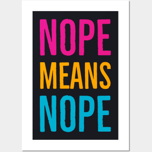 Nope Means Nope Posters and Art